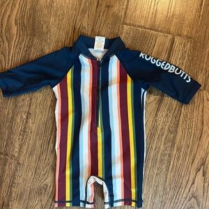 NWT Rugged Butts rash guard suit 3-6 NWOT